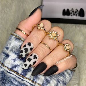 Cow Print Custom Press On Nails | High Quality Nails | Handmade